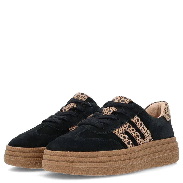 Modne sneakersy ze skóry - FILIPPO DP7114/25 CZARNE