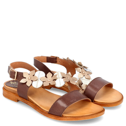 Eleganckie sandały - LAURA MESSI 2762 BRĄZ