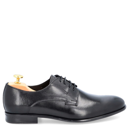 Skórzane półbuty męskie - TAPI A-6951 CZARNE