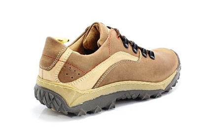 Polskie buty trekkingowe, skóra - KENT 268 BRĄZOWE