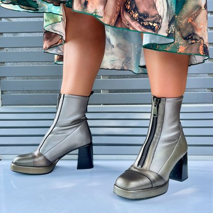 Botki na platformie - HISPANITAS HI243658 ANTRACYT