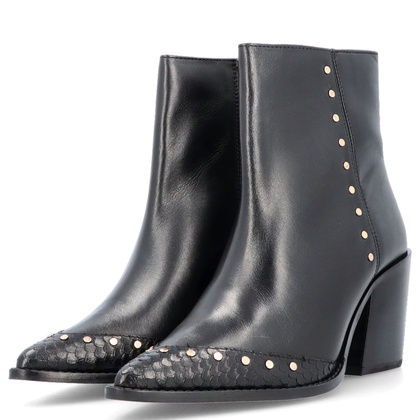 Skórzane kowbojki na słupku - GIOSEPPO 73577 CZARNE