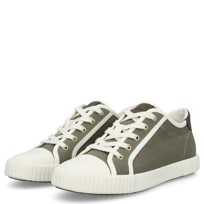 Sznurowane trampki damskie - GEOX D.BLOMIEE B-SHI. TEX D556HB ZIELONE