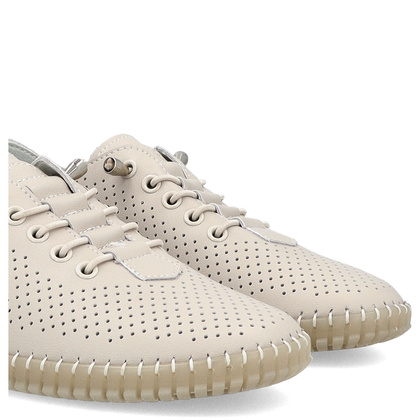 Skórzane półbuty - FILIPPO DP6140/25 BEŻOWE