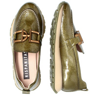Hiszpańskie półbuty lakierowane - HISPANITAS HI254386 KHAKI