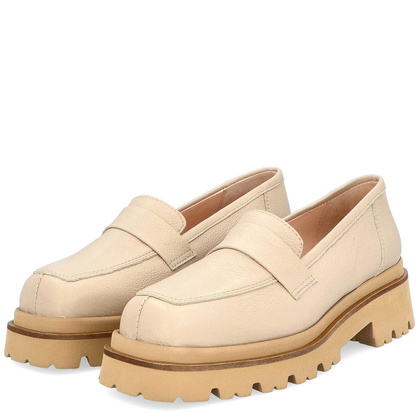 Lordsy na grubszej podeszwie - TYMOTEO M2100 BEŻOWE