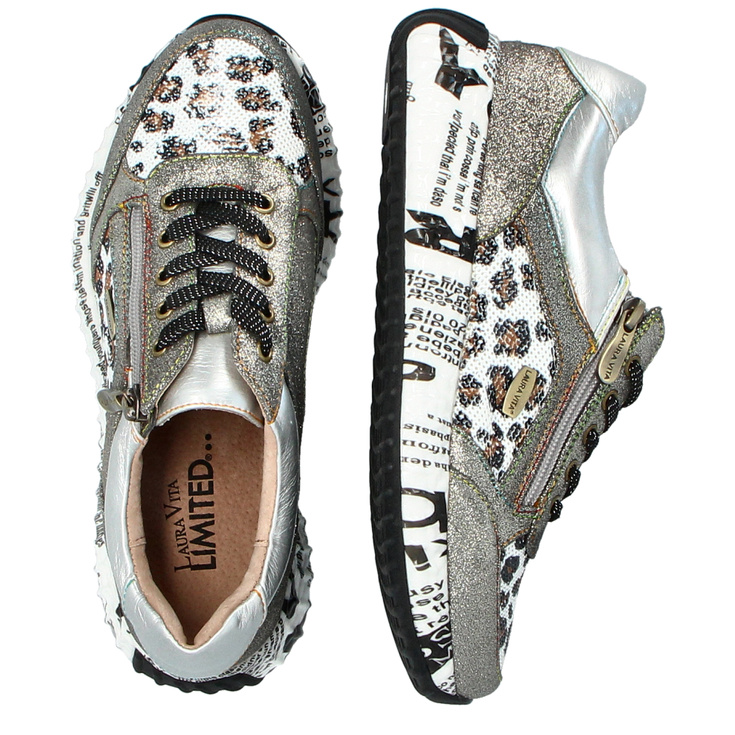 Modne sneakersy damskie - LAURA VITA BURTON 11 SZARE