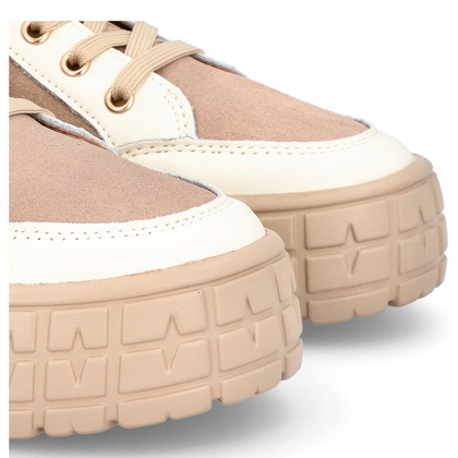 Skórzane trampki damskie - FILIPPO DP4245/23 BEŻOWE