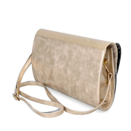 Elegancka kopertówka - TYMOTEO 123 PRZECIERANY ZŁOTY