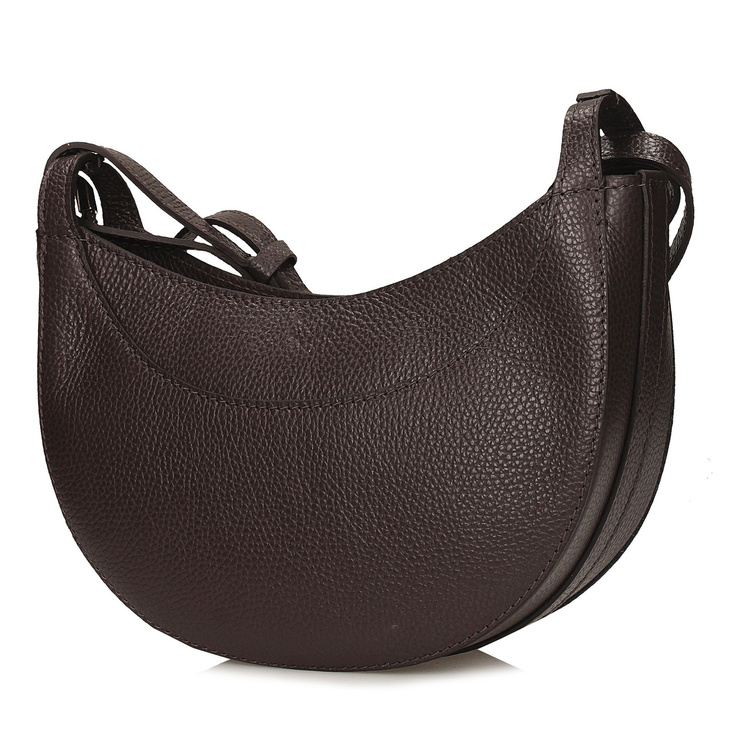 Torebka damska ze skóry - TOSCANIO G21 CIEMNY BRĄZ