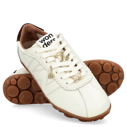 Hiszpańskie sneakersy premium - WONDERS AP-2103 BIAŁE
