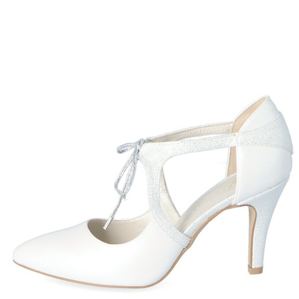 Buty ślubne - TYMOTEO EMMA BADIA PERŁOWO BIAŁE