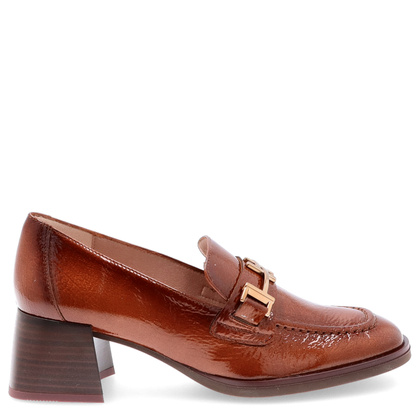 Lakierowane półbuty na obcasie - HISPANITAS HI243590 BRĄZOWE