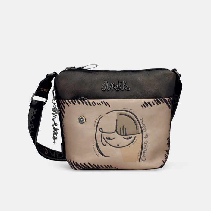 Torebka damska na ramię - ANEKKE MADEMOISELLE NATURE KOKO 41863-248