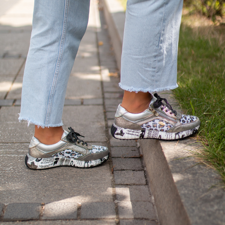 Modne sneakersy damskie - LAURA VITA BURTON 11 SZARE