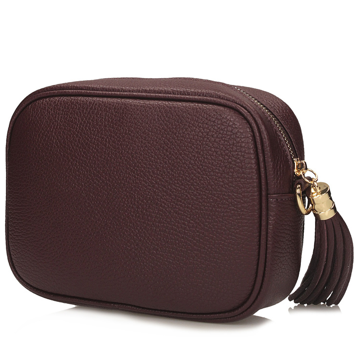 Klasyczna listonoszka ze skóry- TOSCANIO G88 BORDOWA