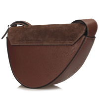 Torebka damska ze skóry - TOSCANIO G87 BRĄZOWA