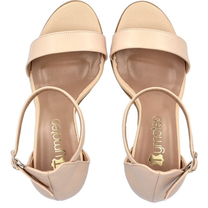 Sandały na szpilce - TYMOTEO LALA BEŻOWE