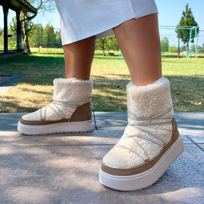 Hiszapńskie śniegowce damskie - GIOSEPPO 73266 BEŻOWE