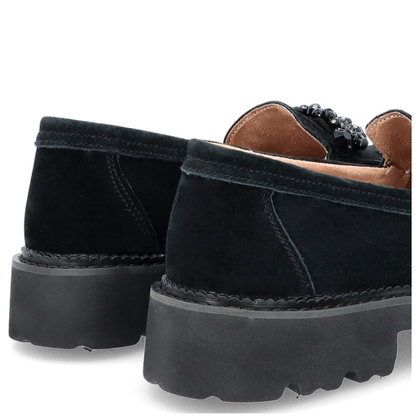 Eleganckie mokasyny z ozdobą - FILIPPO DP6167/24 BK