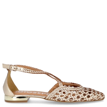 Ażurowe baleriny z paseczkami - GIOSEPPO 71180 ZŁOTE