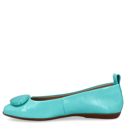 Hiszpańskie baleriny ze skóry lakierowanej - WONDERS A-86120 MORSKIE