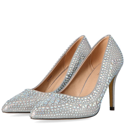 Błyszczące szpilki z kamieniami - MENBUR 23345 SREBRO