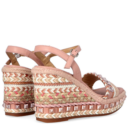 Sandałki na koturnie - ALMA EN PENA V22230 RÓŻOWE