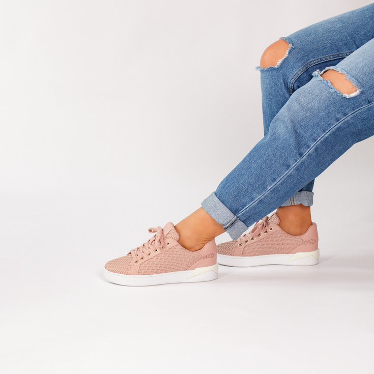 Sneakersy premium  - GUESS REFRESH3 FL5RF3FAP12 RÓŻOWE