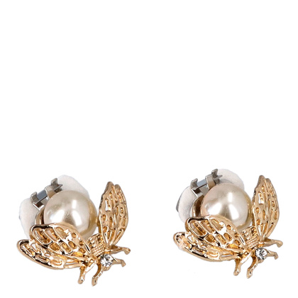 Klipsy do butów pszczółki z perłami - TYMOTEO LOVE T47 ZŁOTE