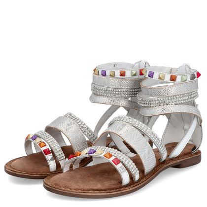 Sandały damskie gladiatorki - LAZAMANI LA75406 BIAŁE