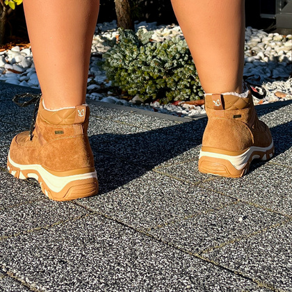 Trapery damskie z kożuszkiem - CAPRICE 9-26227-43 CAMEL