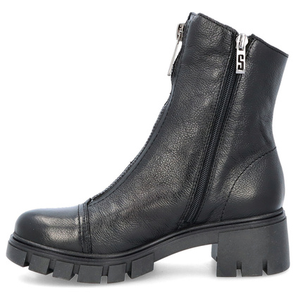 Wygodne botki ze skóry - SIMEN 3264A CZARNY