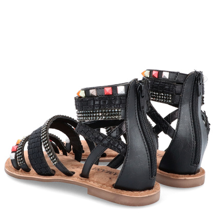 Sandały damskie gladiatorki - LAZAMANI LA75406 CZARNE