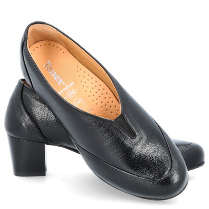 Półbuty damskie ze skóry - TANEX 4032-4512 CZARNE
