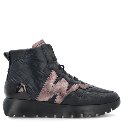 Hiszpańskie sneakersy za kostkę - WONDERS A-2493 CZARNE