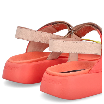 Lekkie hiszpańskie sandały - WONDERS C-6543 KORALOWE