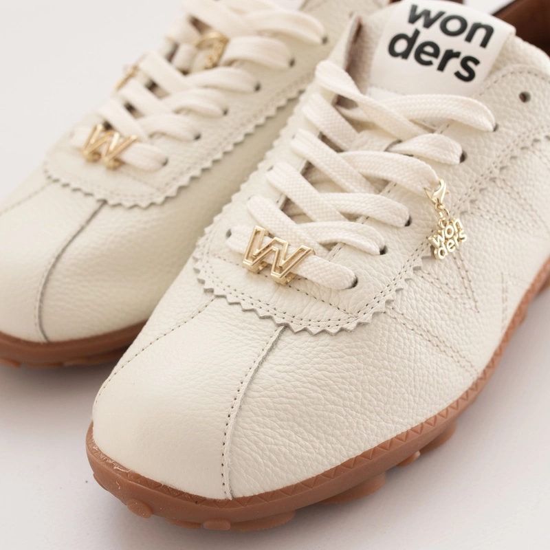 Hiszpańskie sneakersy premium Wonders AP-2103 białe