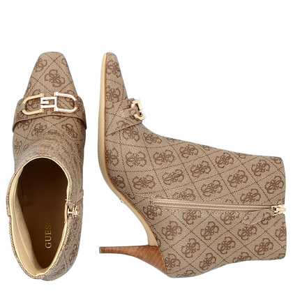 Botki na szpilce premium - GUESS SILENE2 FL8SILLEA10 BEŻOWE