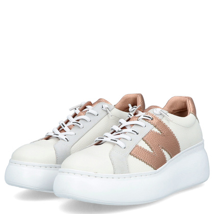 Hiszpańskie sneakersy premium - WONDERS A-2670 BIAŁE