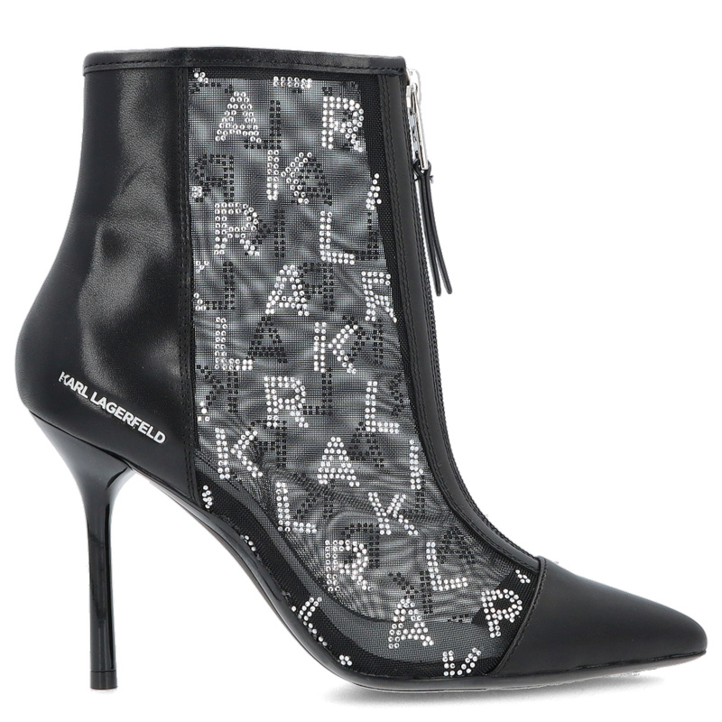 Botki na szpilce premium - KARL LAGERFELD SARABANDE KL30955 CZARNE