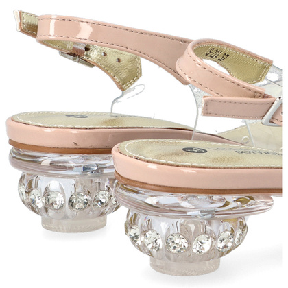 Sandały silikonowe na niskim obcasie - SCAVIOLA S-224 BEŻOWE