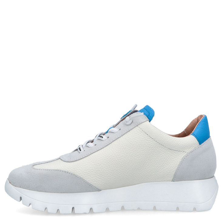 Hiszpańskie sneakersy premium - WONDERS A-2476 SZARO-NIEBIESKIE