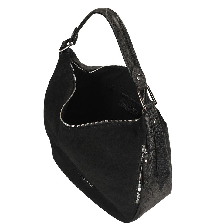 Torebka skórzana - TOSCANIO G107 CZARNY