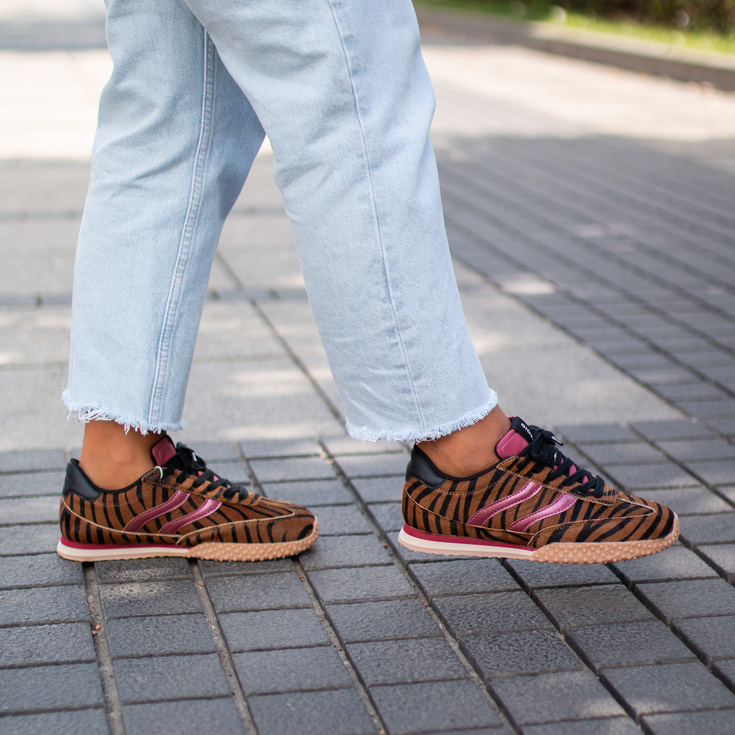Hiszpańskie sneakersy damskie - GIOSEPPO 77010 BRĄZOWE
