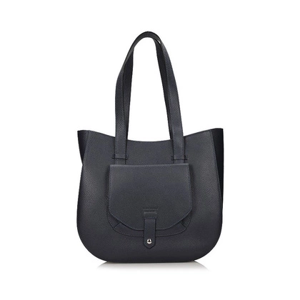 Torebka damska ze skóry - TOSCANIO C243 GRANATOWA