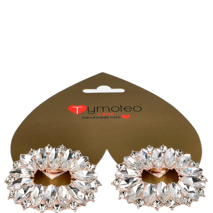 Ozdobne klipsy do butów owalne - TYMOTEO LOVE T49 ZŁOTE