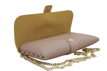 Torebka ze skóry naturalnej - BARBERINIS 958/1 PUDROWY RÓŻ