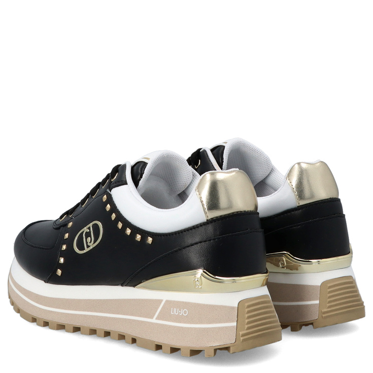 Sneakersy premium - LIU JO MAXI WONDER 87 CZARNE