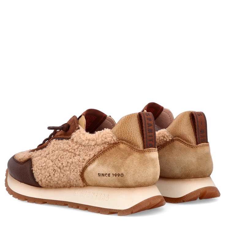 Hiszpańskie sneakersy damskie - HISPANITAS HI254209 BRĄZOWE